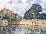 Alfred Sisley Bridge at Hampton Court, oil